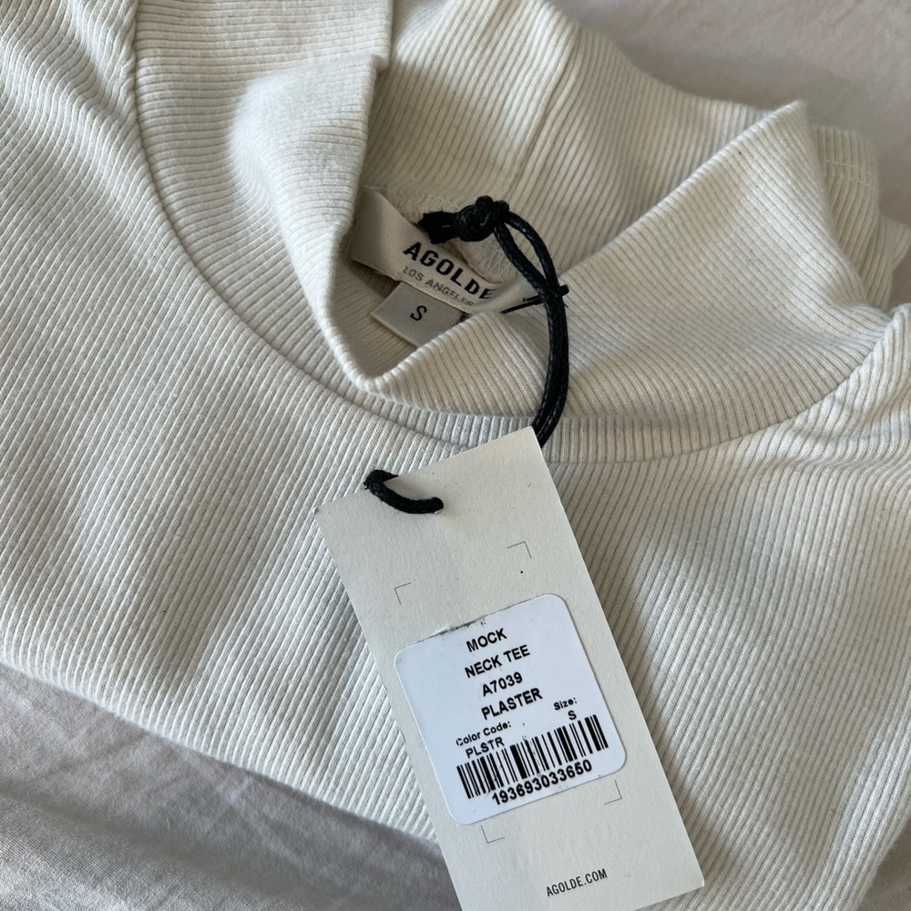 AGOLDE Ribbed Mockneck Tee - Picture 6 of 6